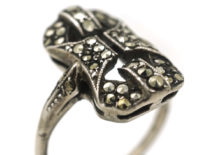 Art Deco Silver & Marcasite Ring