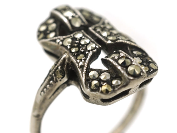Art Deco Silver & Marcasite Ring