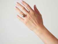 Diamond Cluster 18ct Gold Modernist Ring