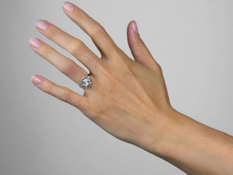 Early Georgian Diamond Cameo Ring