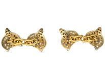 Rose Diamond & Ruby Foxes Heads Cufflinks