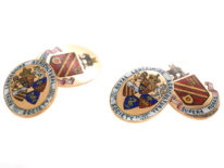 15ct Gold & Enamel Royal Lancashire Agricultural Society Cufflinks