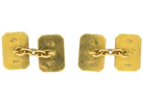 Edwardian 18ct Gold Signal Code Naval Flag Cufflinks