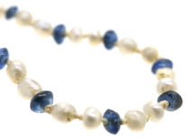 Edwardian Sapphire & Natural Pearl Necklace