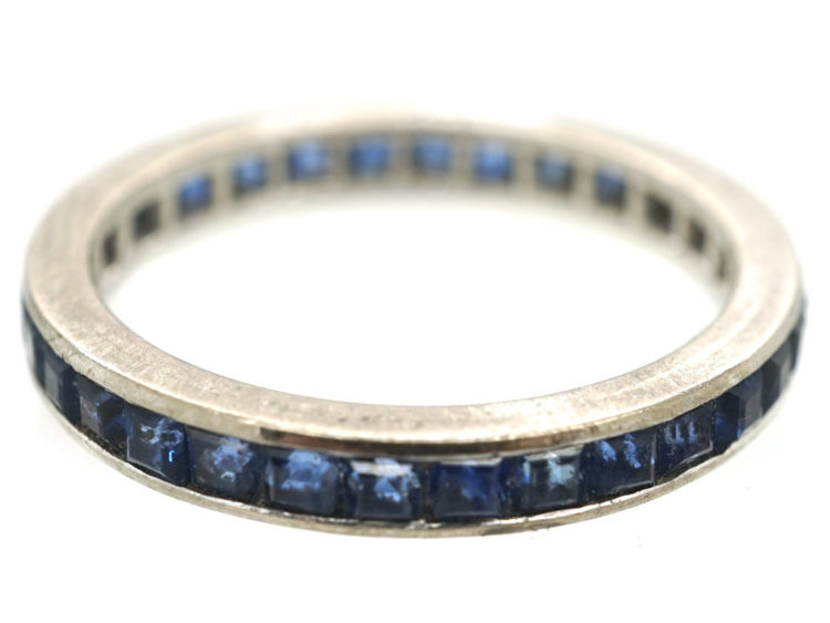 18ct White Gold & Sapphire Eternity Ring