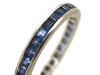 18ct White Gold & Sapphire Eternity Ring