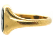 18ct Gold & Bloodstone Intaglio Signet Ring