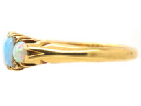 Edwardian Opal & Rose Diamond Five Stone Ring