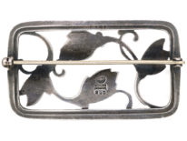 Silver Flower Brooch by Georg Jensen