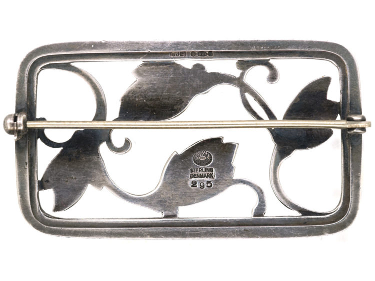 Silver Flower Brooch by Georg Jensen