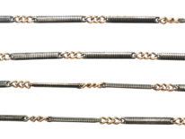 Edwardian Silver & Niello Guard Chain