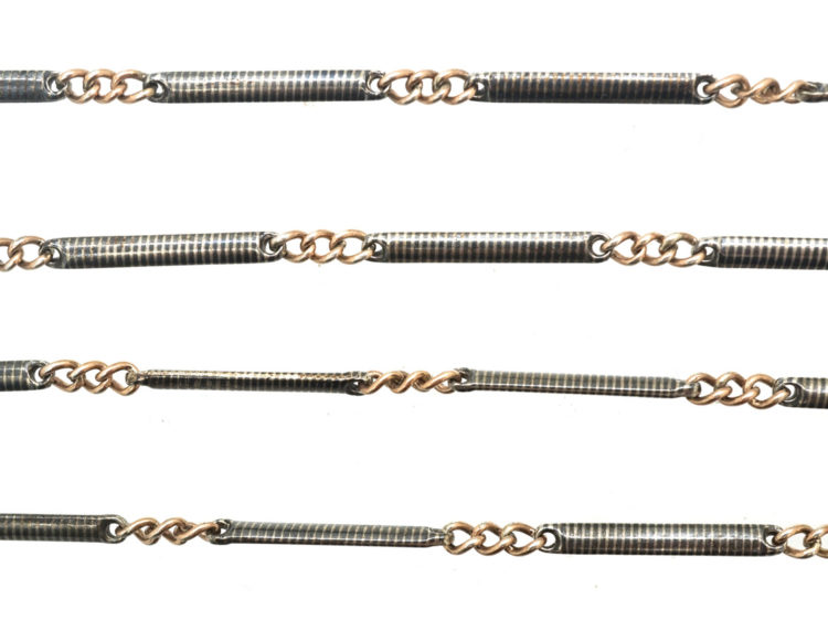 Edwardian Silver & Niello Guard Chain