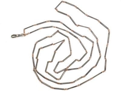 Edwardian Silver & Niello Guard Chain