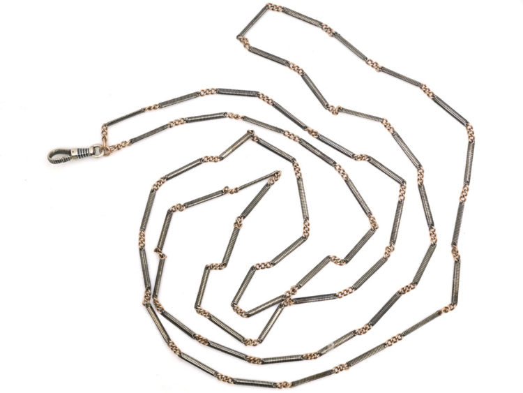 Edwardian Silver & Niello Guard Chain