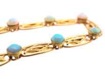 Edwardian 15ct Gold & Opal Bracelet