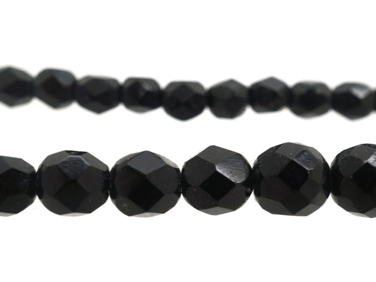Victorian Vauxhall Glass Faceted Bead Necklace