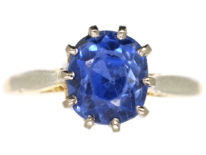 18ct Gold Ring Set With a Ceylon Sapphire