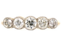 Edwardian 18ct Gold Five Stone Diamond Ring