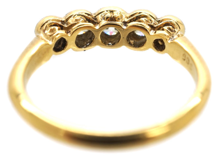 Edwardian 18ct Gold Five Stone Diamond Ring