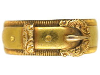 Edwardian 18ct Gold Buckle Ring