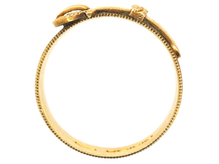 Edwardian 18ct Gold Buckle Ring