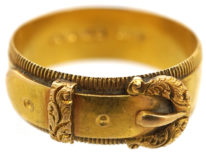 Edwardian 18ct Gold Buckle Ring