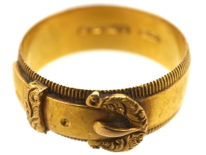 Edwardian 18ct Gold Buckle Ring