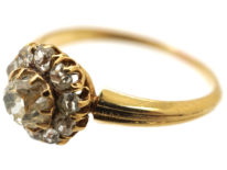 Edwardian 14ct Gold Diamond Cluster Ring