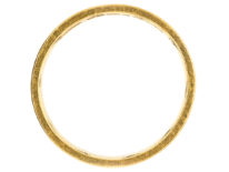 22ct Gold & Platinum Wedding Ring With Flower Motif