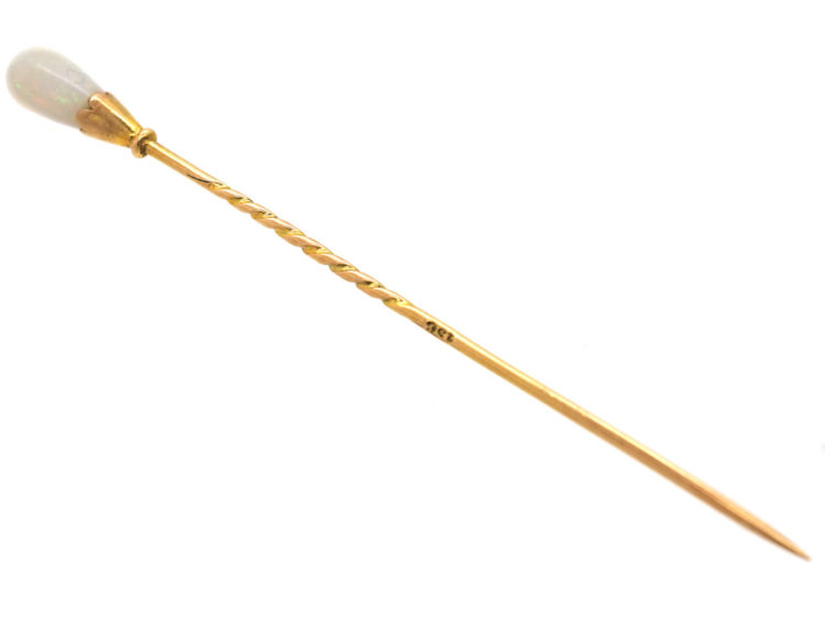Edwardian 15ct Gold & Opal Tie Pin