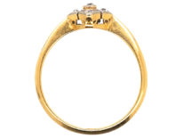 Art Deco 18ct Gold & Platinum, Diamond Shaped, Diamond Set Ring
