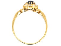Edwardian 18ct Gold, Sapphire & Diamond Cluster Ring