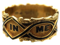 Georgian 18ct Gold & Black Enamel Memorial Ring