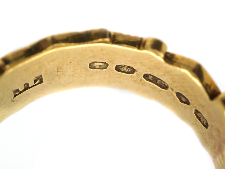 Georgian 18ct Gold & Black Enamel Memorial Ring