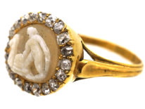 Early Georgian Diamond Cameo Ring