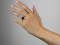 Art Deco 18ct White Gold Signet Ring With Onyx Crest Intaglio