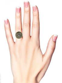 Art Deco Silver & Marcasite Round Ring