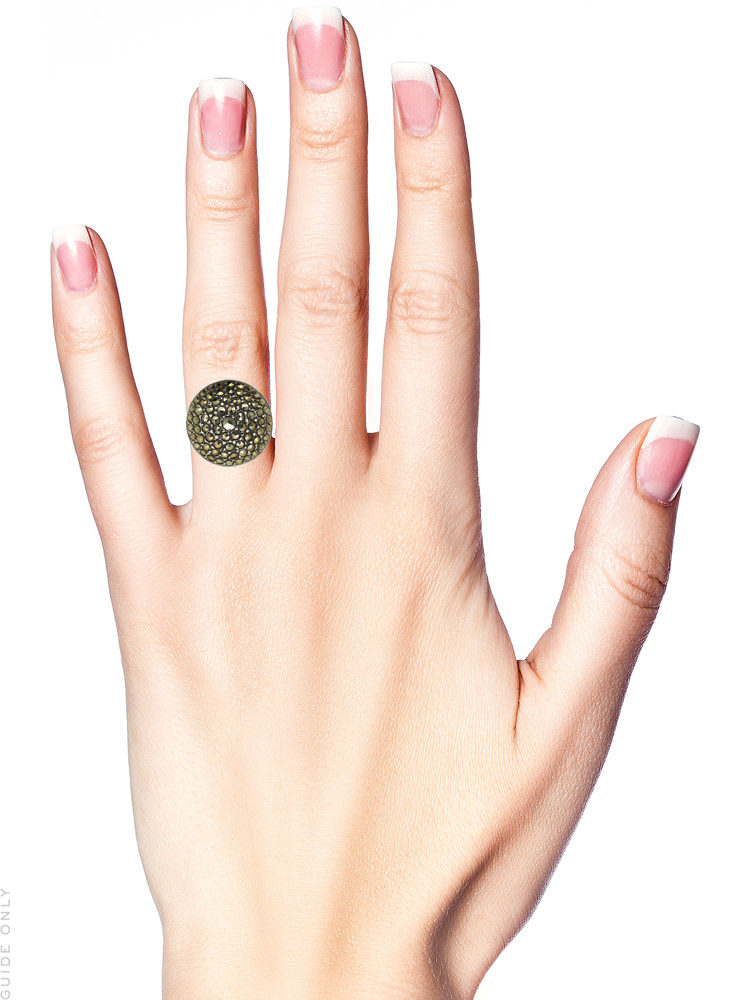 Art Deco Silver & Marcasite Round Ring