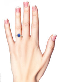 18ct Gold Ring Set With a Ceylon Sapphire