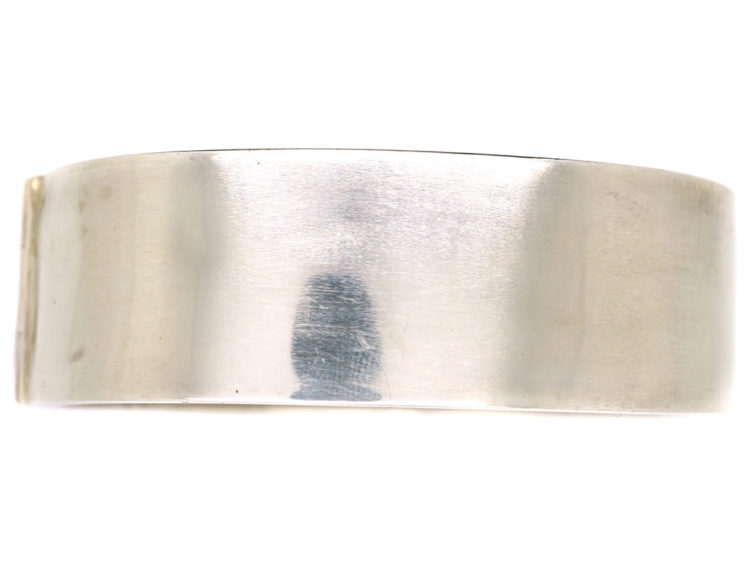 Victorian Silver Bangle With Stork Design