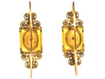 French Early 19th Century 18ct Gold Poissarde Earrings