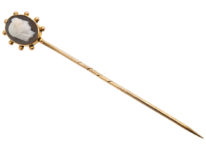 Victorian 15ct Gold Tie Pin With Shell Cameo of Classical Head