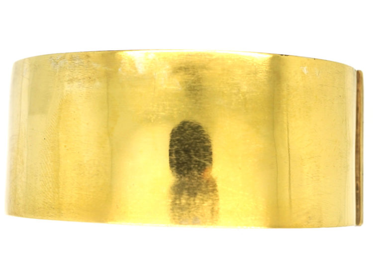 Victorian Silver Gilt & Engraved Ivy Leaf Design Bangle