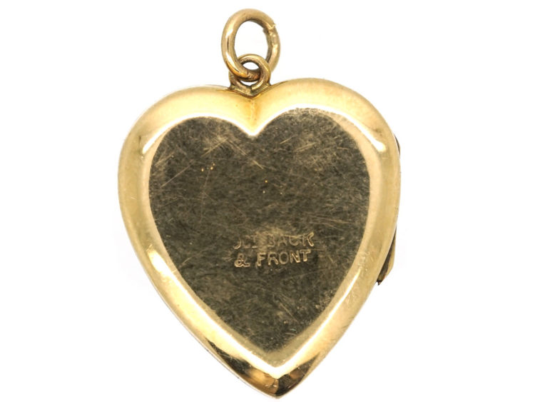 9ct Gold Back & Front Heart Shaped Locket