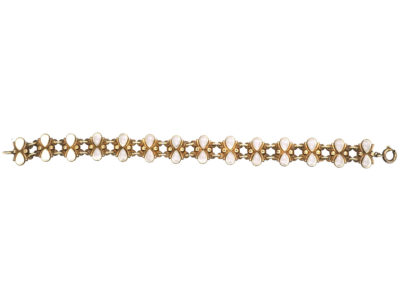 Silver Gilt & White Enamel Bracelet by Volmer Balmer