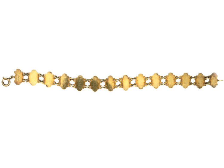 Silver Gilt & White Enamel Bracelet by Volmer Balmer