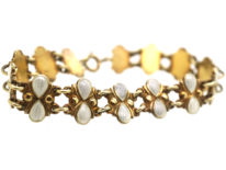 Silver Gilt & White Enamel Bracelet by Volmer Balmer