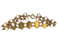 Silver Gilt & White Enamel Bracelet by Volmer Balmer