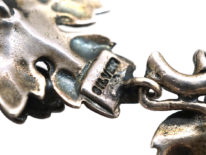 Rare Bernard Instone Silver Leaf Necklace, Bracelet & Earrings Set in Liberty of London Red Box