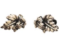 Rare Bernard Instone Silver Leaf Necklace, Bracelet & Earrings Set in Liberty of London Red Box
